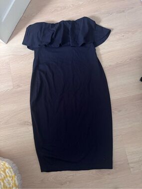 Susana Monaco Essential Tube Mini Dress Strapless Ruffles Size S/M Stretch